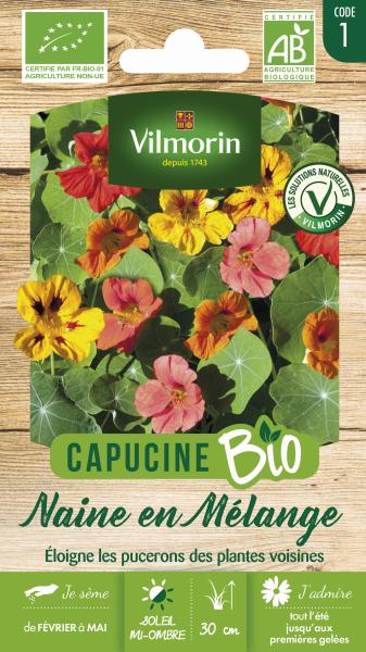 Fleurs - Capucine Naine Variée - BIO - PACKAGING_RECTO